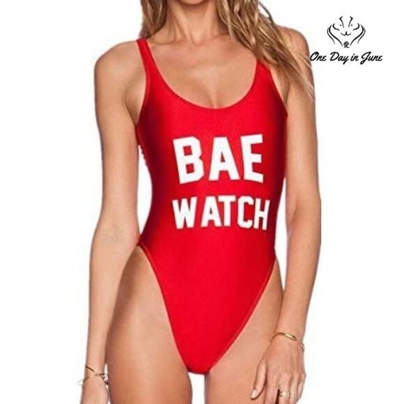 Capbaby Letter Print Backless One Piece Swimsuit Size M - Picture 1 of 3